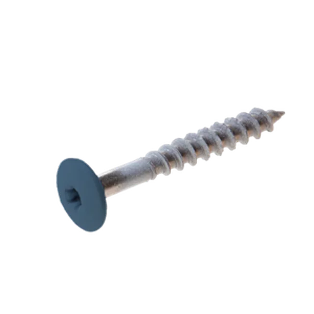 Vis Trespa inox A2 TX20 tête bombée (12 mm) 4,8x38 mm METEON UNI A2262 DarkDenim (Emb de 100 pces)