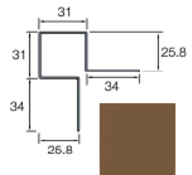 Angle extérieur symétrique Sidings Cedral Lap 3m C78 Brun cacao