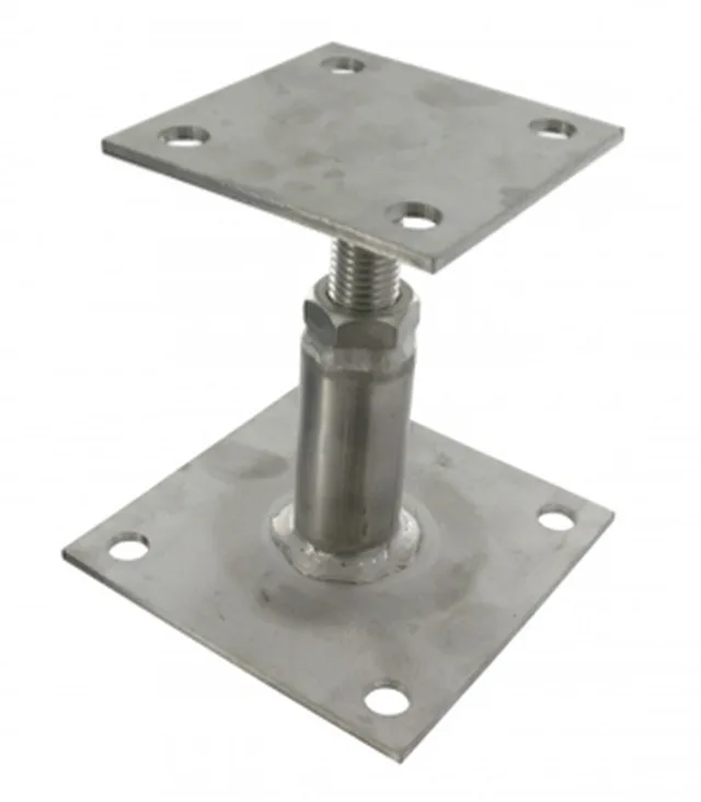 Pied de poteau reglable inox /pce