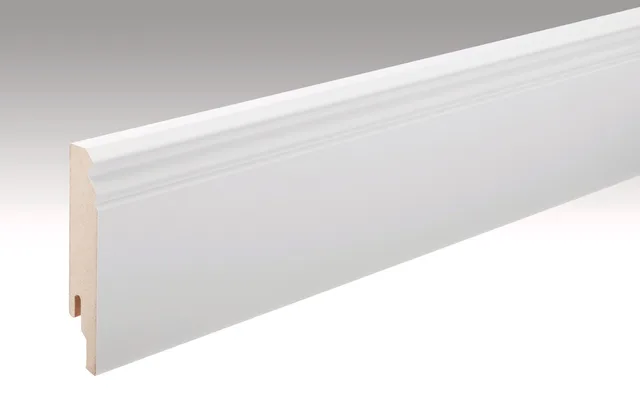 Plinthe 12 PK Blanc uni brillant - Biemar Bois