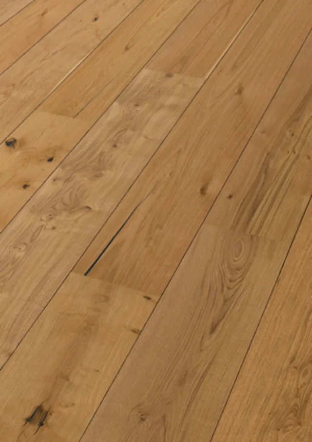 Sol en bois Lindura HD 400 | verni ultra mat Chêne authentique 8915 | brossé 2600*320*11mm