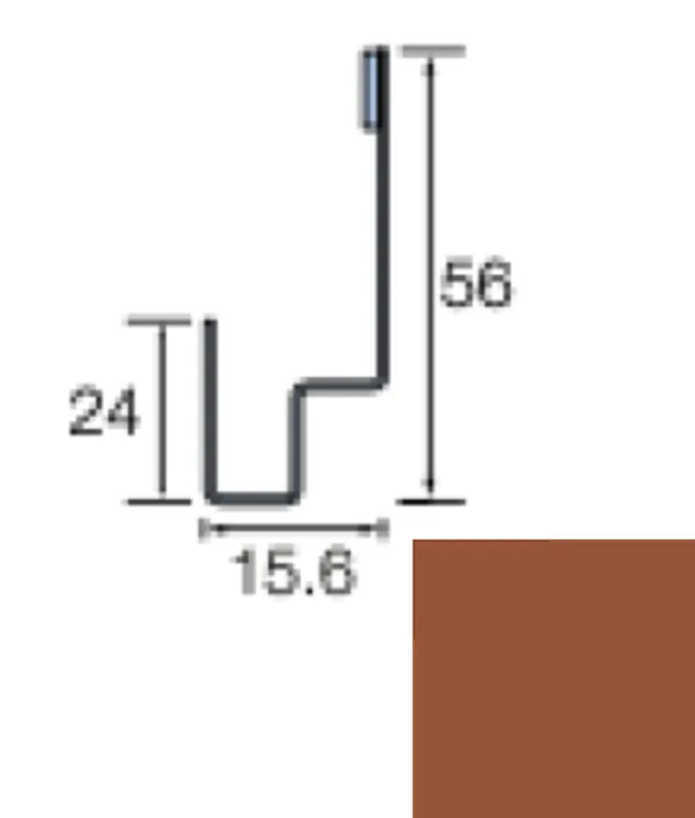 Profil linteau Siding Cedral C72 Rouge brique - Biemar Bois