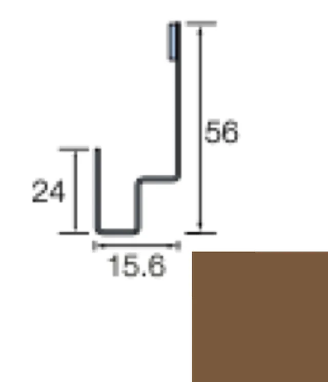 Profil linteau Siding Cedral C78 Brun cacao - Biemar Bois