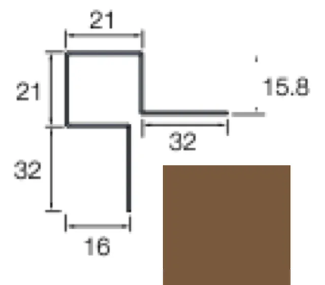 Angle extérieur Cedral Click 3m C78 Brun cacao - Biemar Bois