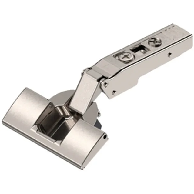 Charnière Clip Top 72T5590BTL 120° pr recouvrement plus importantde la face - face bois et cadre alu large - Aventos HFavec boîtier Inserta sans ressort