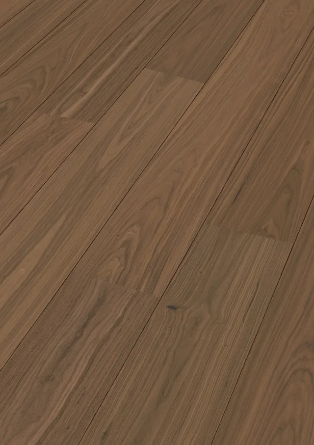 Sol en Bois Lindura HD 400 - Verni Ultra Mat Noyer d'Amérique Animé 8912 - Biemar Bois-1