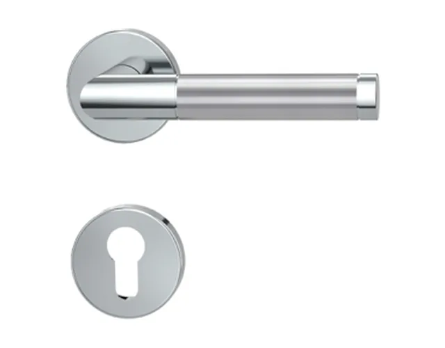 Garniture Loredana PZ inox poli/mat rosaces EN 1906 KL. 3