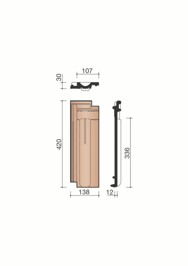 Demi Tuile Migeon Standard Rouge - Biemar Bois