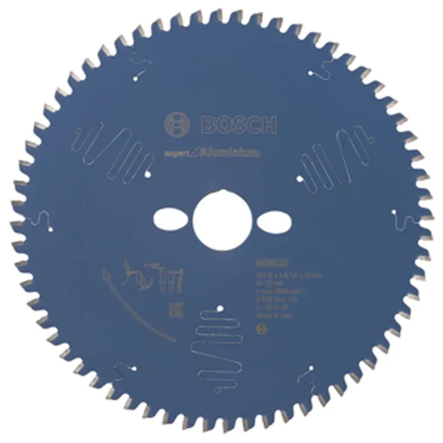 Lame de Scie Circulaire Expert pour Aluminium, 216 x 30 x 2,6 mm, 64D