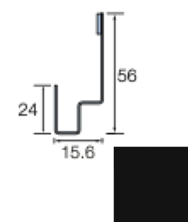 Profil linteau Siding Cedral Click 3m C50 Noir