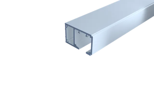 Spaceship rail de roulement 53mm/43mm/5800mm alu argent anodisé sans cache