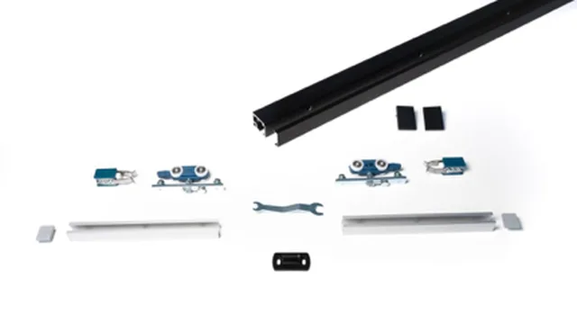 !! Kit Cube supérior 80kg, 1 Softlose, alu long. 3000 mm (fixation murale, avec cache rail)