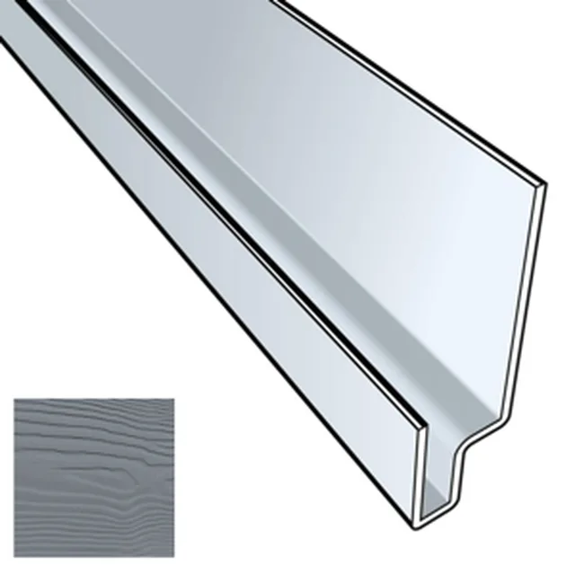 Profil linteau Sidings Cedral Click 3m C15 Gris acier