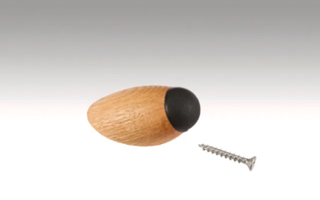 Butoir en bois véritable, massif Chêne nature