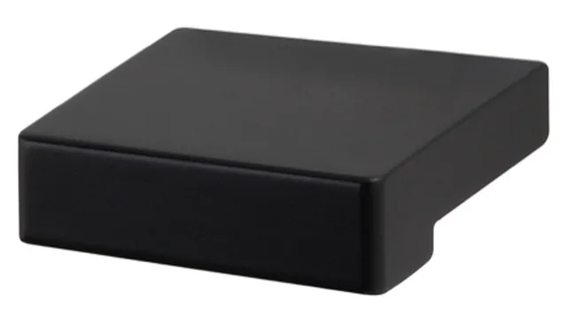 Bouton 'moka' 16mm aluminium/noir 32 x 30 x 10mm