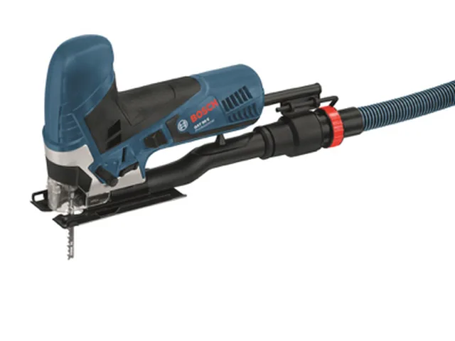 !!BOSCH Scie sauteuse GST 90 E (1 lames de scie, clé six pans mâle de 5, dispositif pare-éclats et kit d'aspiration)