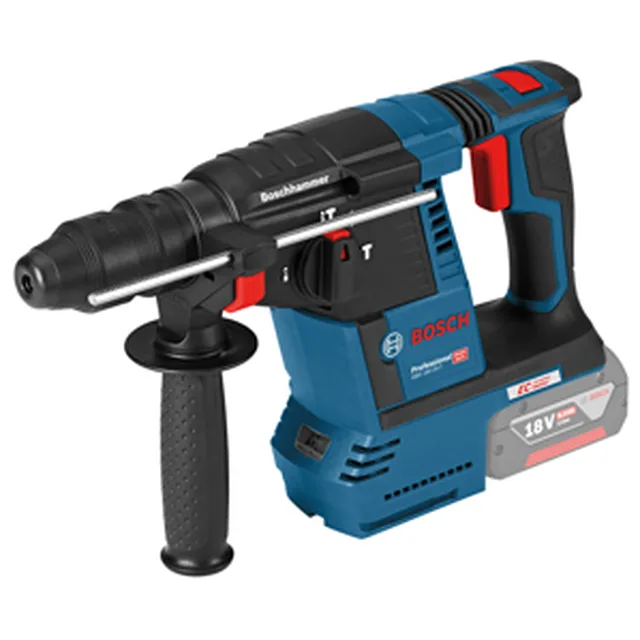 Marteau-perforateur sans fil GBH 18 V-26 F (Mandrin interchangeable SDS-plus, mandrin automatique interchangeable, butée de profondeur 210 mm, poignée supplémentaire, chiffon)