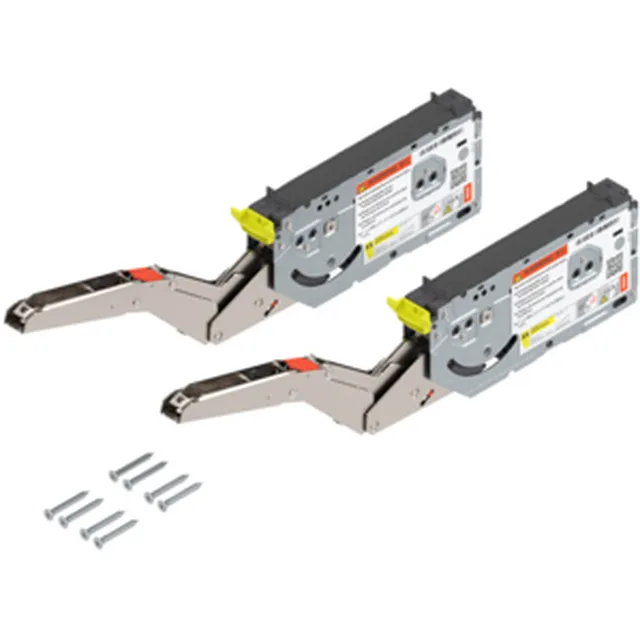 Set de 2 réservoirs de force pour portes relevantes Aventos HK-Top, facteur de puissance 930 - 2800 a visser, avec pièce de positionnement, acier brut