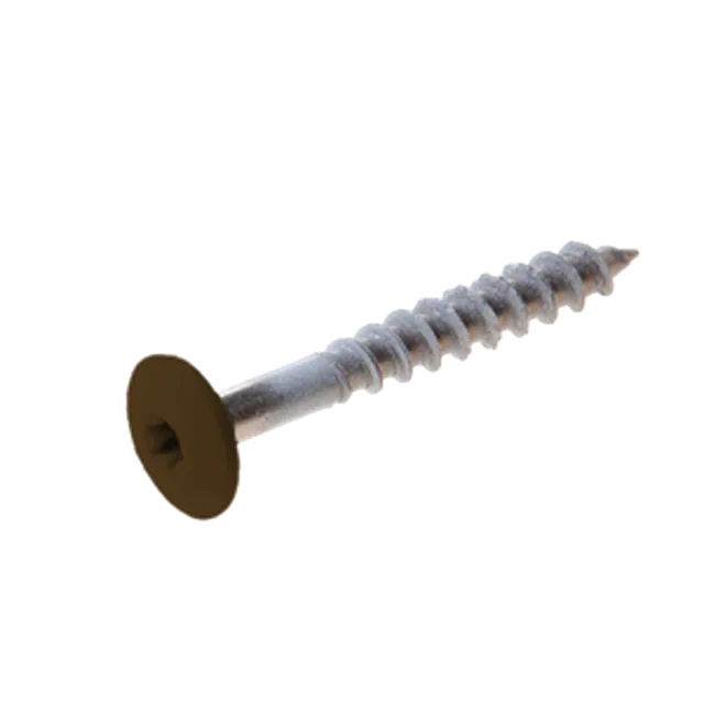 Vis Trespa inox A2 TX20 tête bombée (12 mm) 4,8x38 mm METEON UNI A0881 DarkBrown (Emb de 100 pces)