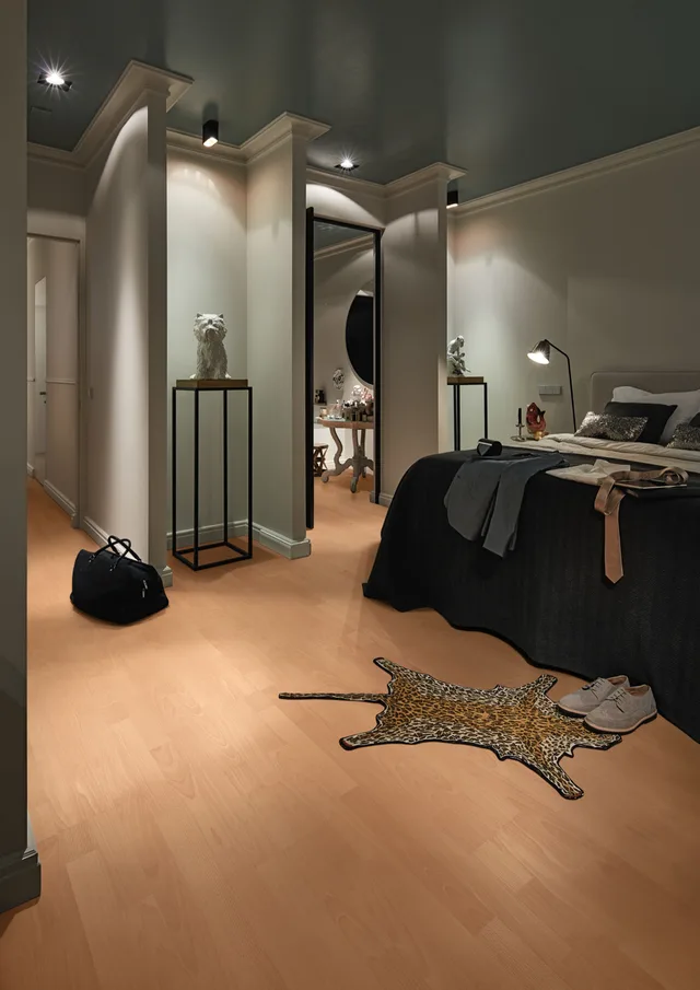 Sol stratifié LC 55 S avec sous-couche intégrée Hêtre 6201 - Biemar Bois-1