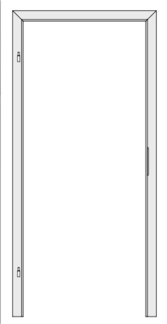 Huisserie laqué blanc 724x2017 mm - Biemar Bois-1