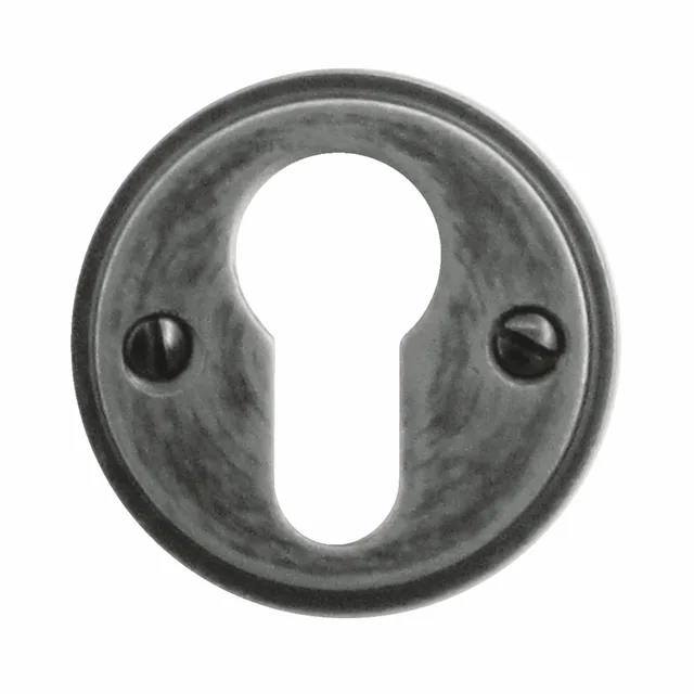 Entrée cylindre rond rétro 48mm plat old silver - Biemar Bois