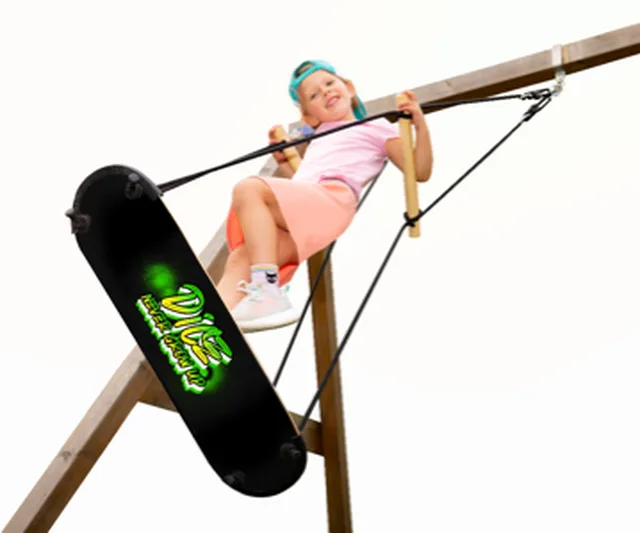 Skateboard Swing (cordes noires)