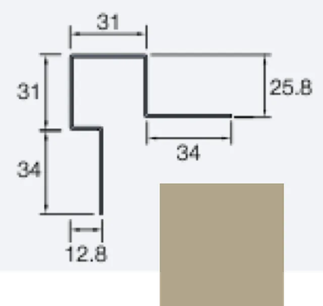 Angle extérieur asymétrique Cedral Lap 3m C77 Gris galet - Biemar Bois