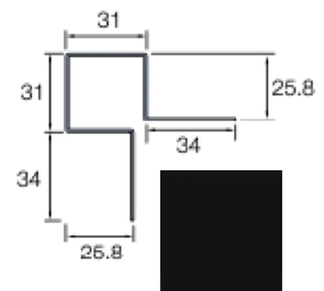 Angle extérieur symétrique Sidings Cedral Lap 3m C50 noir