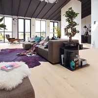 Parquet Longlife PD 400 Chêne Animé Blanc Crème - Biemar Bois