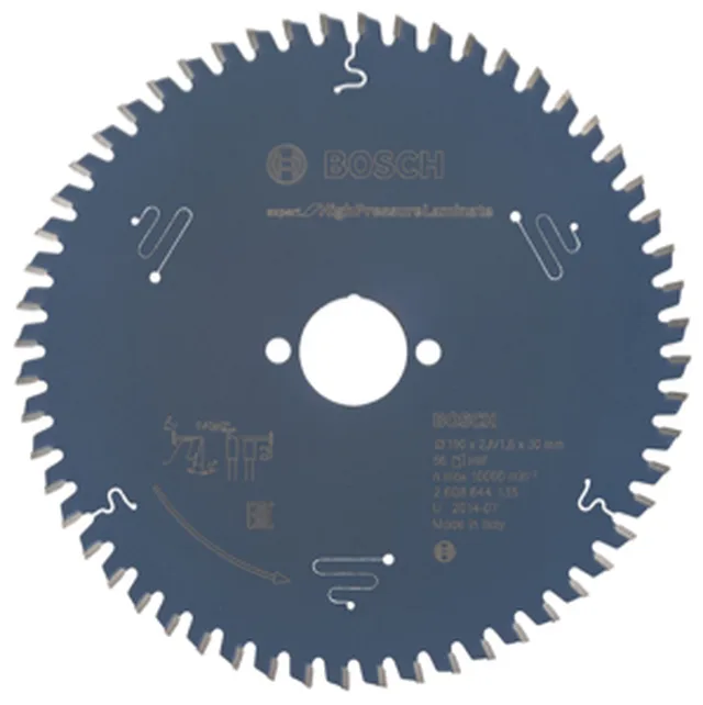 Lame de Scie Circulaire Expert pour High Pressure Laminate, 190 x 30 x 2,6 mm, 56D