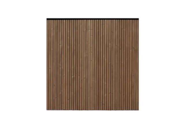 Panneau Toba thermowood pin blanc (ancien rib) (RAL9004 noir)