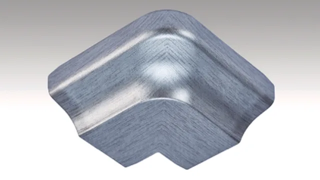 Angle extérieur conçu pour moulure de finition pour plafonds Aspect acier inoxidable 2002