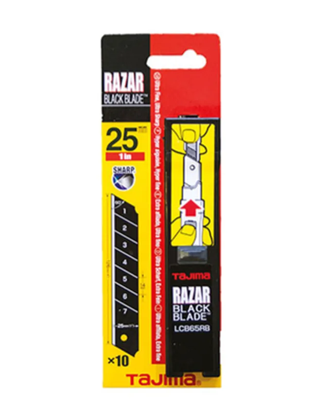 Lames de rechanges pour cutter Razar 25mm (Emb de 10 pces)