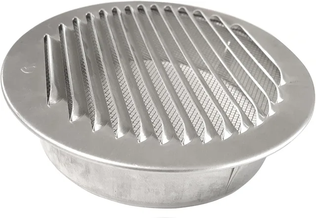 Grille à encastrer D150 avec moustiquaire aluminium Biemar Bois - Pratique