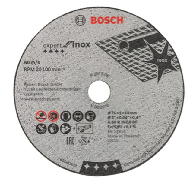 Disque à tronçonner Expert for Inox A 60 R, 76 x 1 x 10 mm /5pces