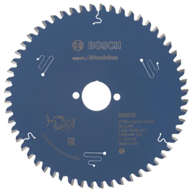 Lame de Scie Circulaire Expert pour Aluminium, 190 x 30 x 2,6 mm, 56D