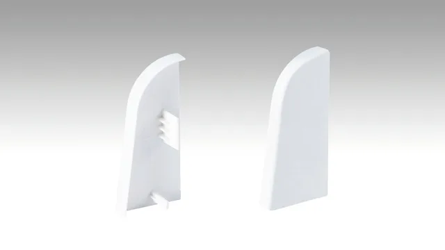 Embout gauche/droit 2PK Blanc - Biemar Bois