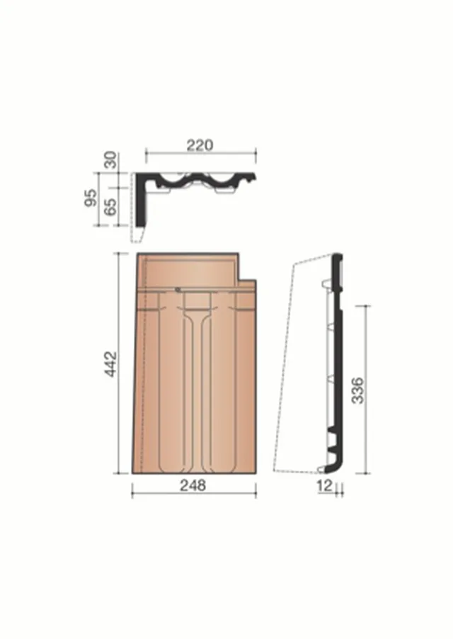 Rive gauche Migeon standard rouge (3pc/m)