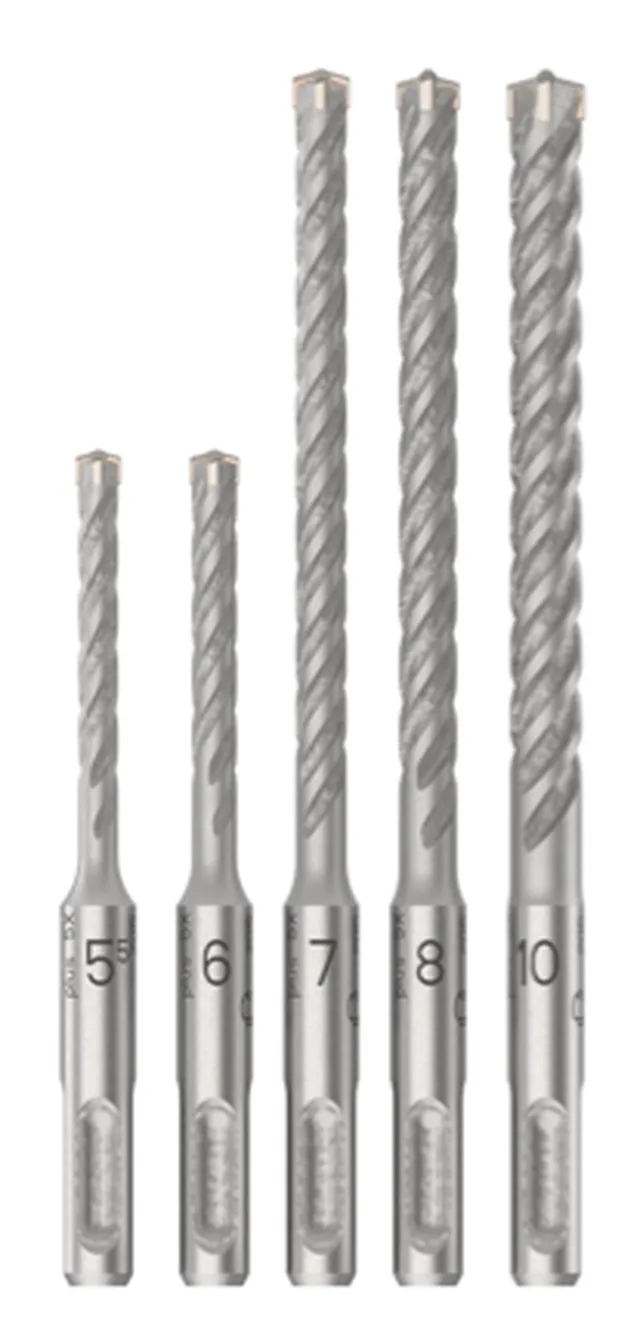 Set foret béton SDS plus-5X, 5.5/6/7/8/10 mm (emb 5 pces)