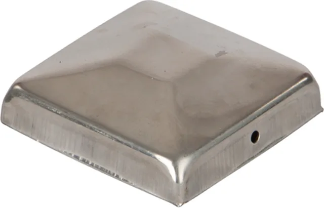 Capuchon pour poteau, plat, inox 7x7cm