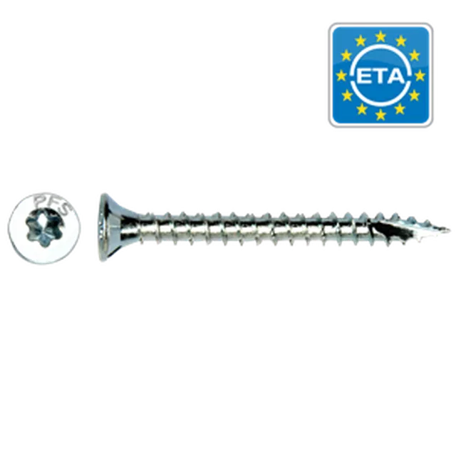 PFS+ Vis à panneaux, tête fraisée, filet total, T20, zingué 4,5x20 (emb: 200pces)