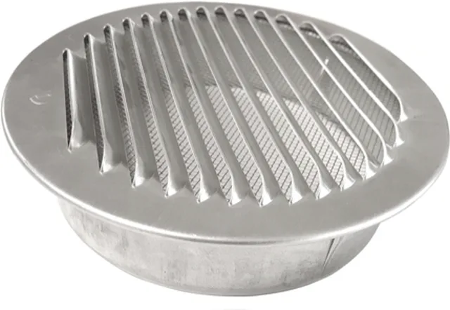 Grille à encastrer D100 avec moustiquaire aluminium