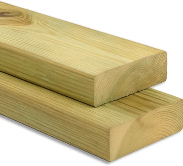 Sapin rouge du nord 70x220 - C24 - raboté 4 faces - autoclavé vert classe IV - LG: 5,1 m