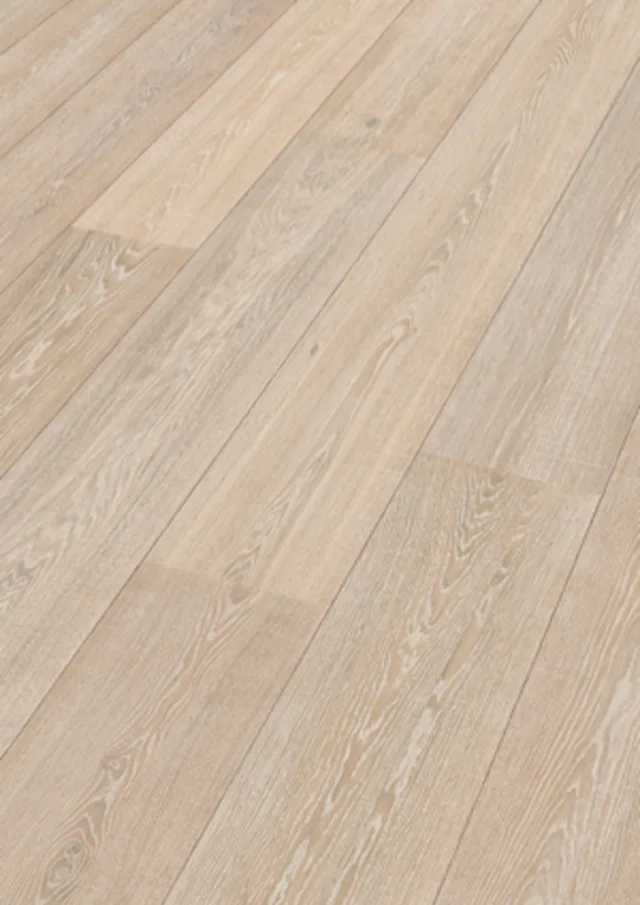 Sol en bois Lindura HD 400 | huilé nature Chêne nature blanc coquille 8910 | structure vintage, brossé 2200*270*11mm