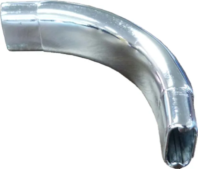 !!Tube coudé 90° pour tringle ovale chromée