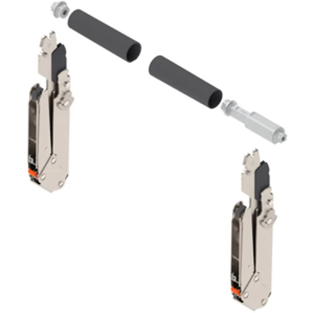 Set bras AVENTOS HL Top pour hauteur porte 300 - 339mm (1,50 - 9,00Kg) acier nickelé / paire