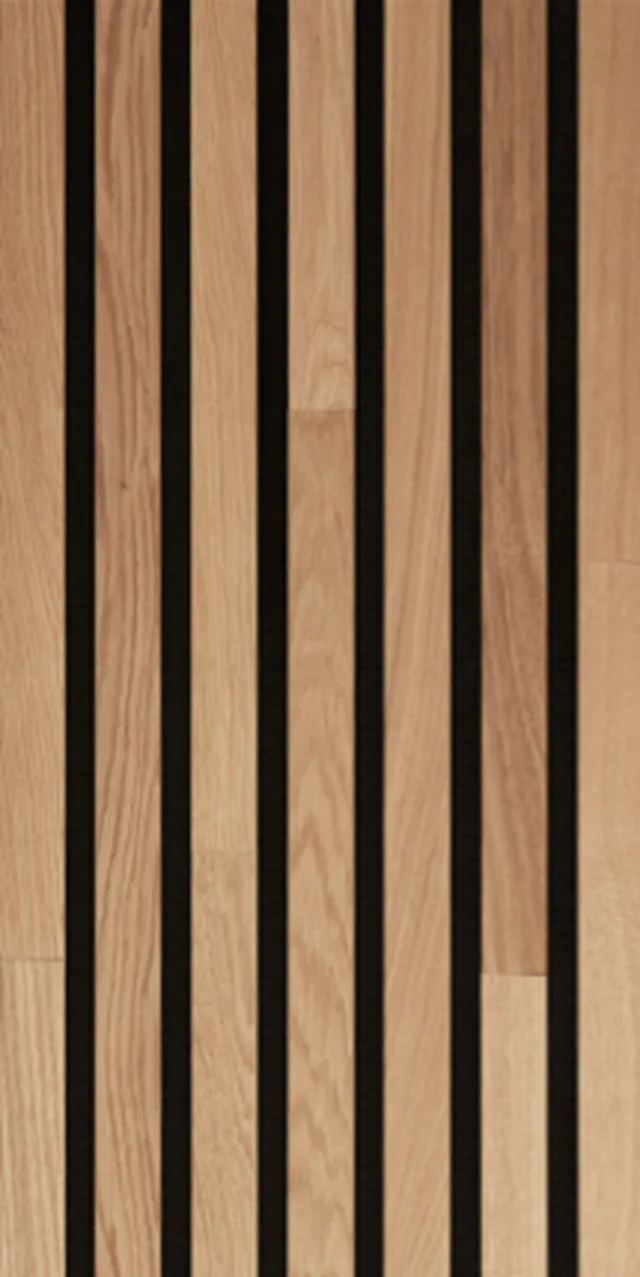Panneaux acoustiques Acoustic Sense chêne massif vernis WOOD chêne pure / 2600*330*13mm