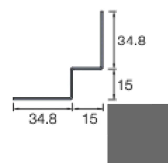 Angle intérieur Sidings click 3m -054 gris souris