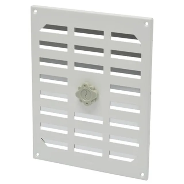 Grille réglable 245x195 mm Aluminium Blanc avec Moustiquaire - Biemar Bois